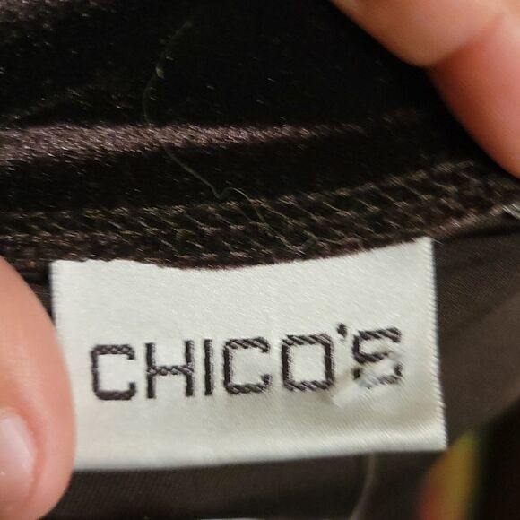 CHICO'S Soft Velour Brown  Stylish Jacket Size 2 - Picture 5 of 7